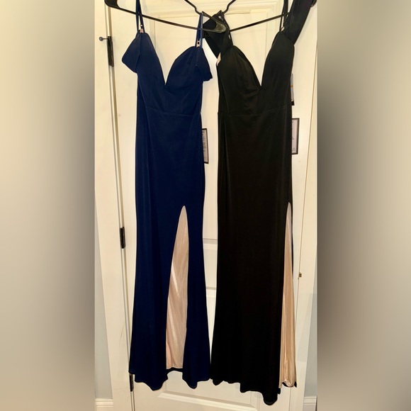 Two formal dresses- blue and black, NWT both size 3 - Picture 1 of 5